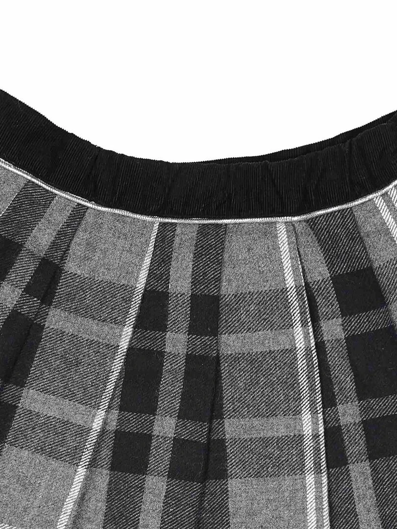Jupe Écossaise Fille  Carrx Tartan Gris  LONDON   'LA FAUTE A VOLTAIRE'   Gris
