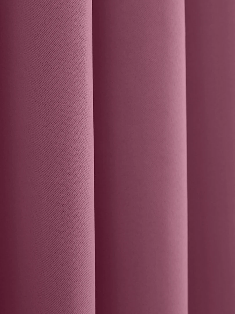 Rideau occultant thermique rose poudré 140 x 260 cm   Rose