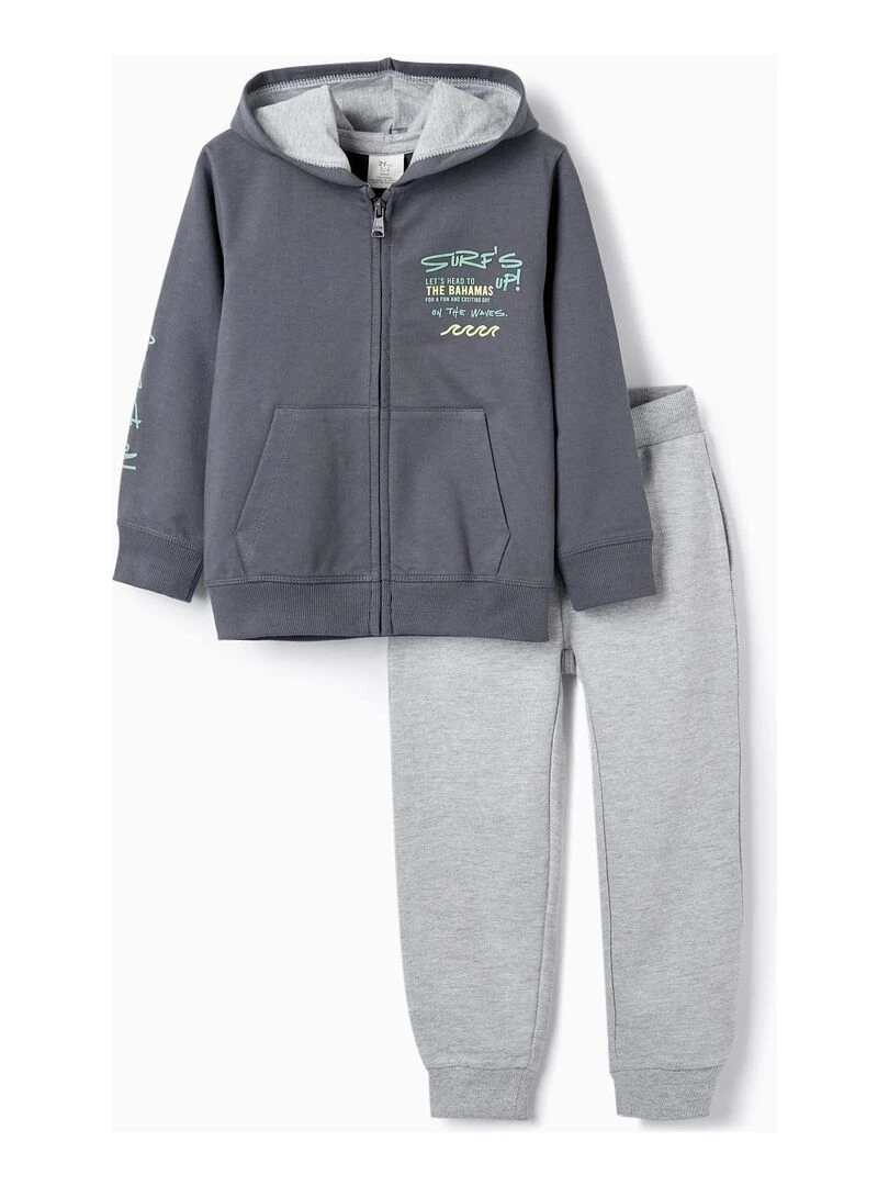 Manteau avec Capuche + Pantalon de Sport pour Garçon 'On The Waves' NO DRAMA IN THE BAHAMAS Gris