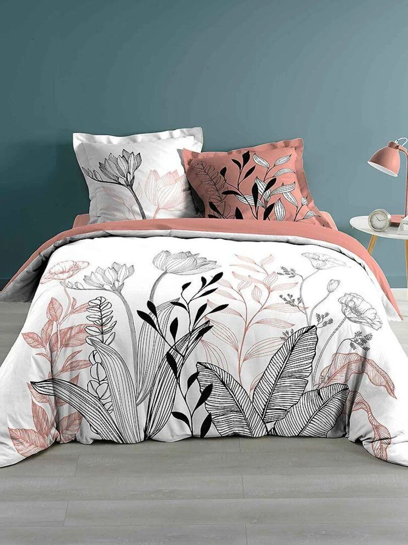 Housse de couette + 2 taies d'oreiller Amelina   Rose