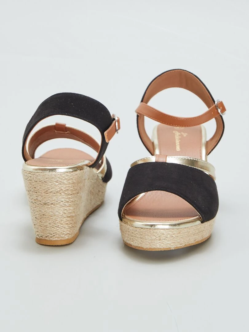 Sandales compensées   Noir