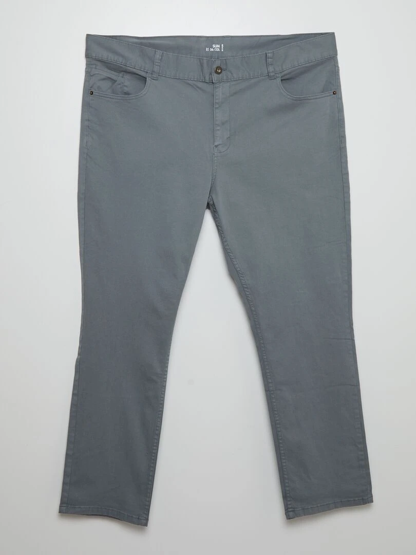 Pantalon slim L32 Gris