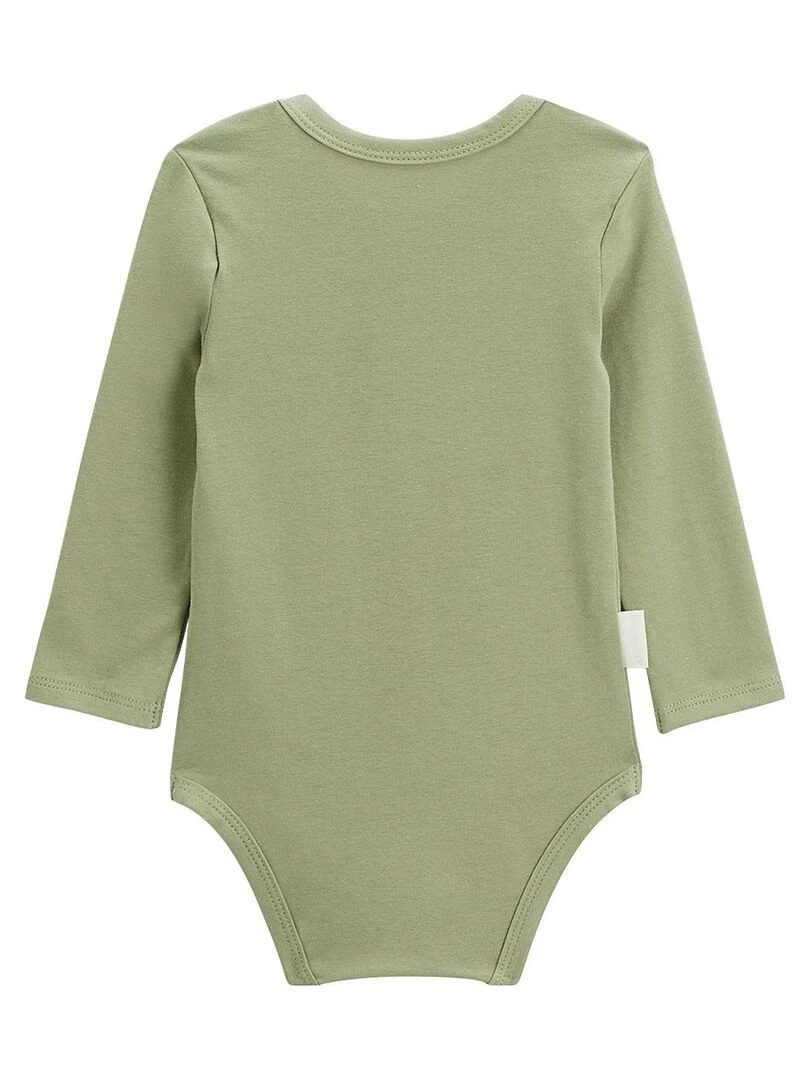 Lot de 2 bodies bébé manches longues Montreal   Kaki