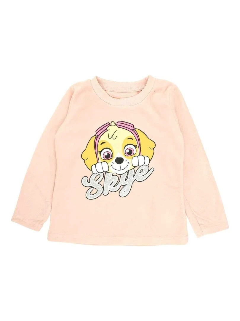 La Pat' Patrouille Pyjama fille imprimé La Pat' Patrouille en coton Rose