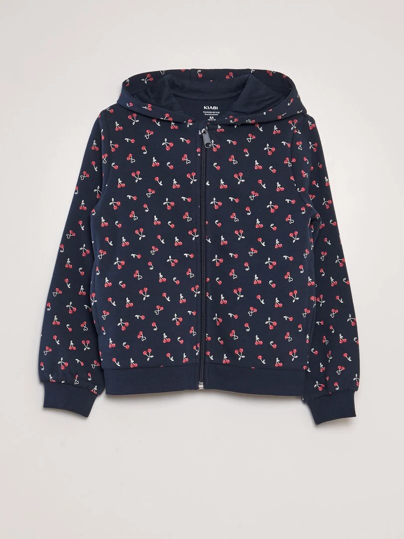 Sweat à capuche à motifs Bleu