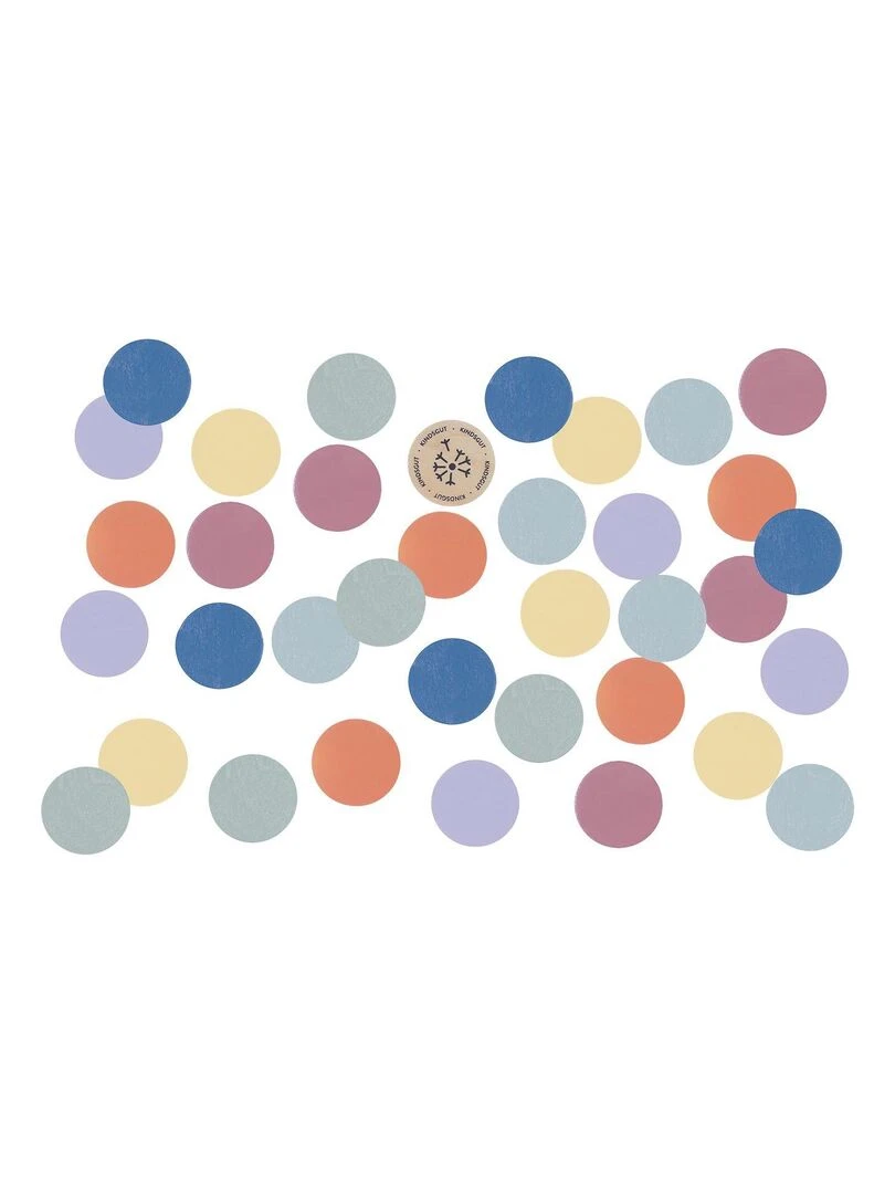 Confetti en bois Bleu Ecru Gris