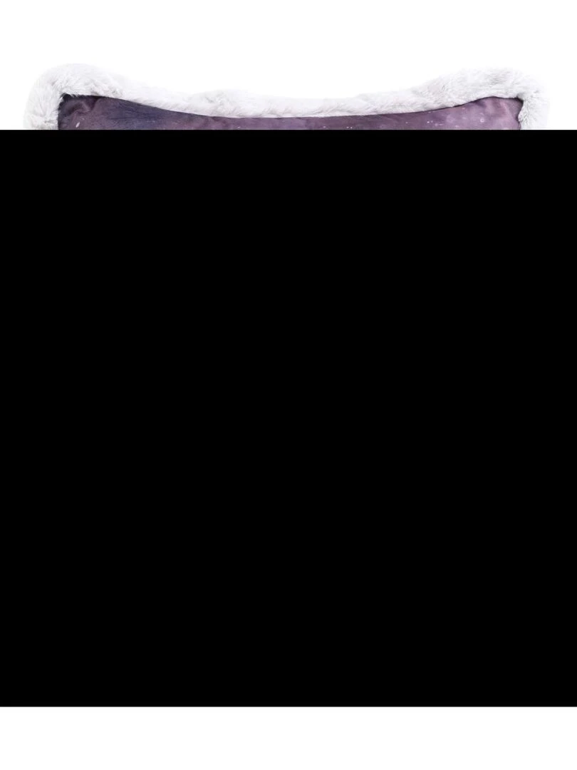 Coussin velours Renard des neiges Rose