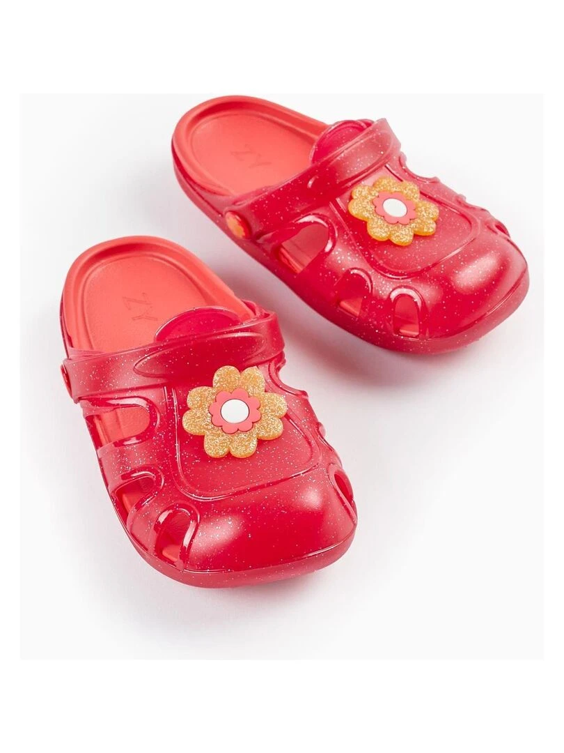 Sandales Clogs pour Fille 'Flower Delicious' Rose