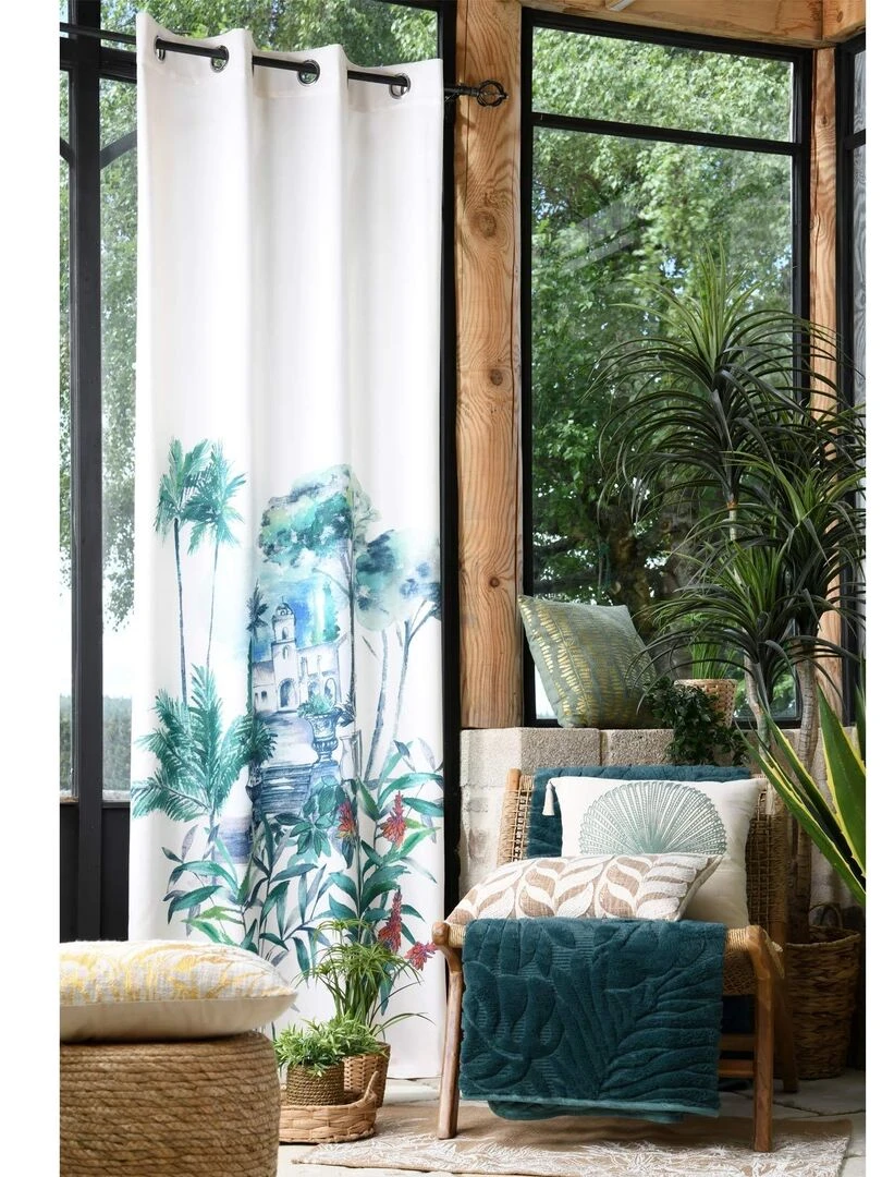 Plaid en imitation fourrure doublé polaire   Ecru