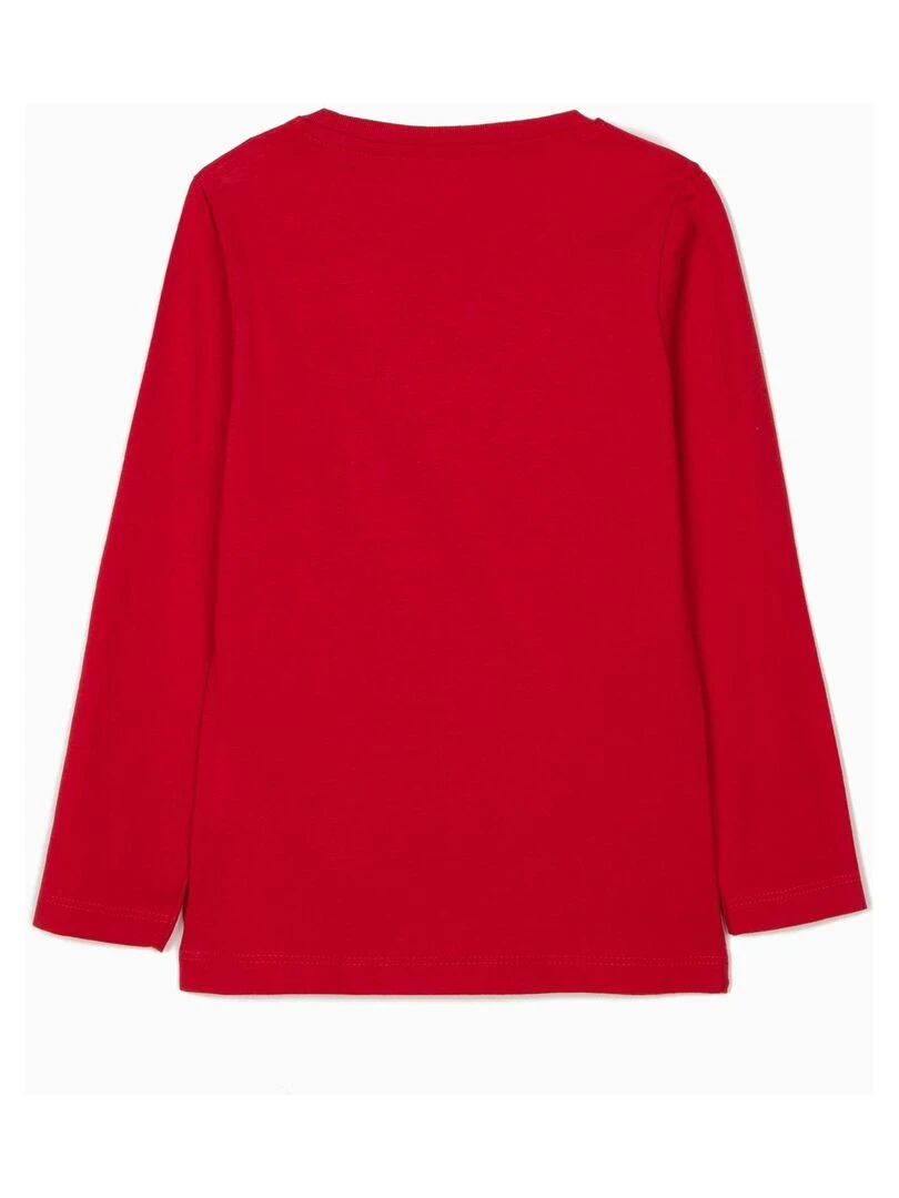2 T shirts manches longues fille manches longues DISRUPTION   Rouge