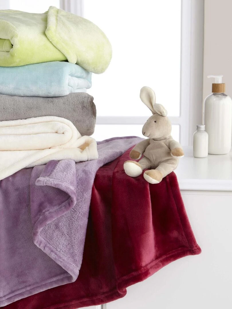 Couverture enfant en microfibre Ecru