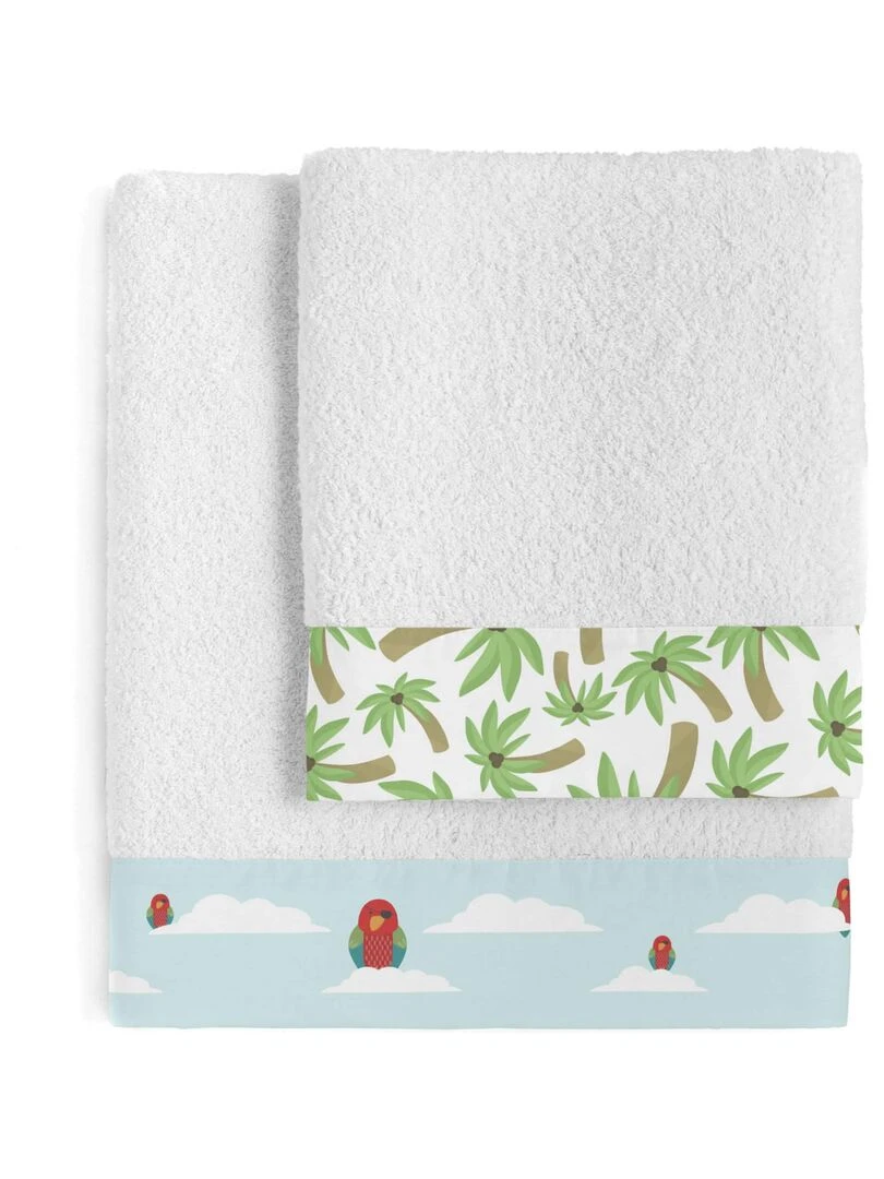 Lot de serviettes Pirata "Happyfriday" Blanc