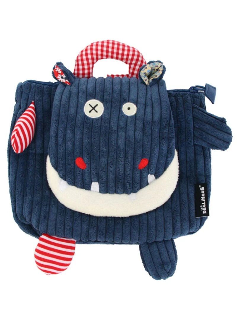 Sac à dos bébé peluche Hippipos l'hippopotame Bleu
