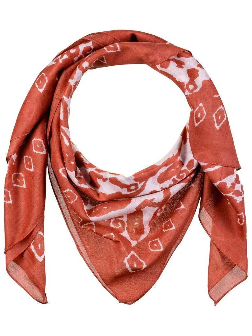 Foulard carré Etika Marron clair