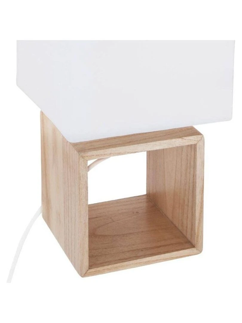 Lampe en bois carré Multicolore