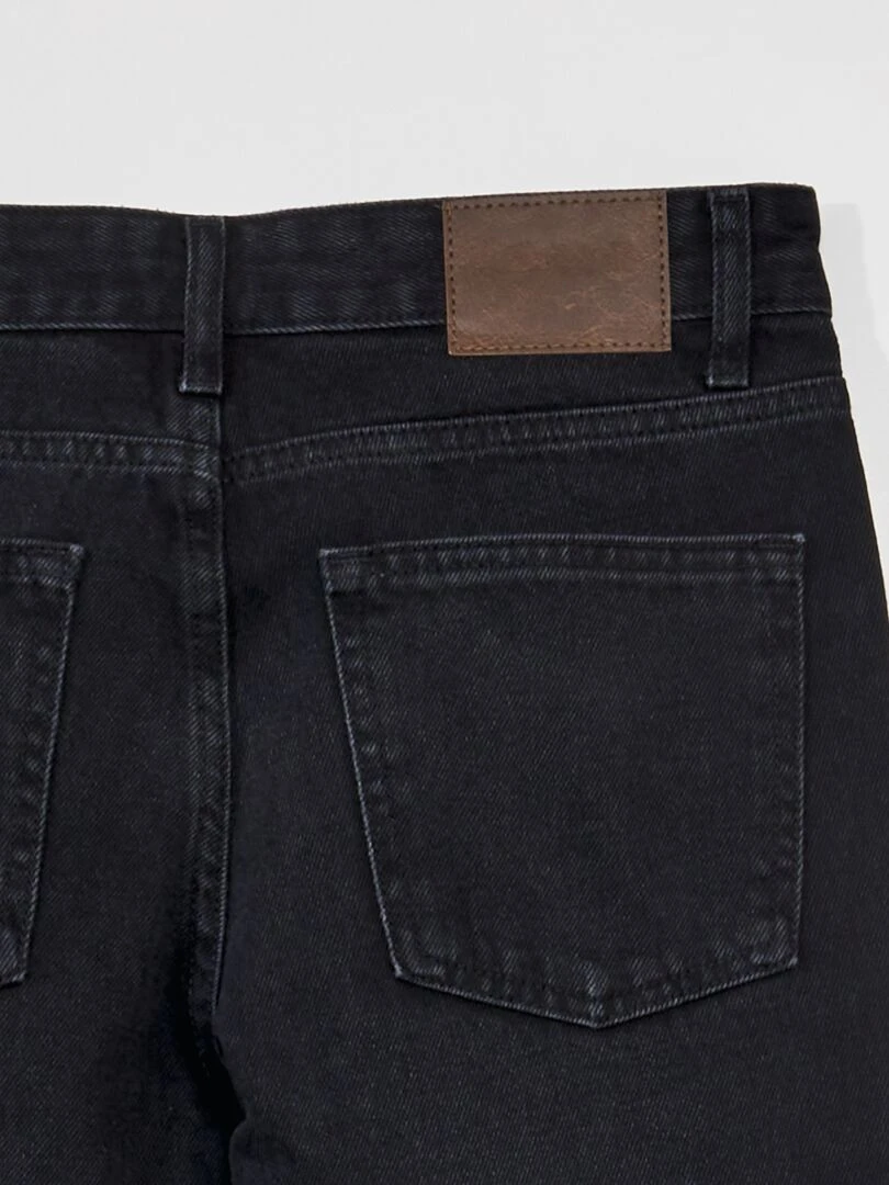 Jean droit   L34   Noir délavé