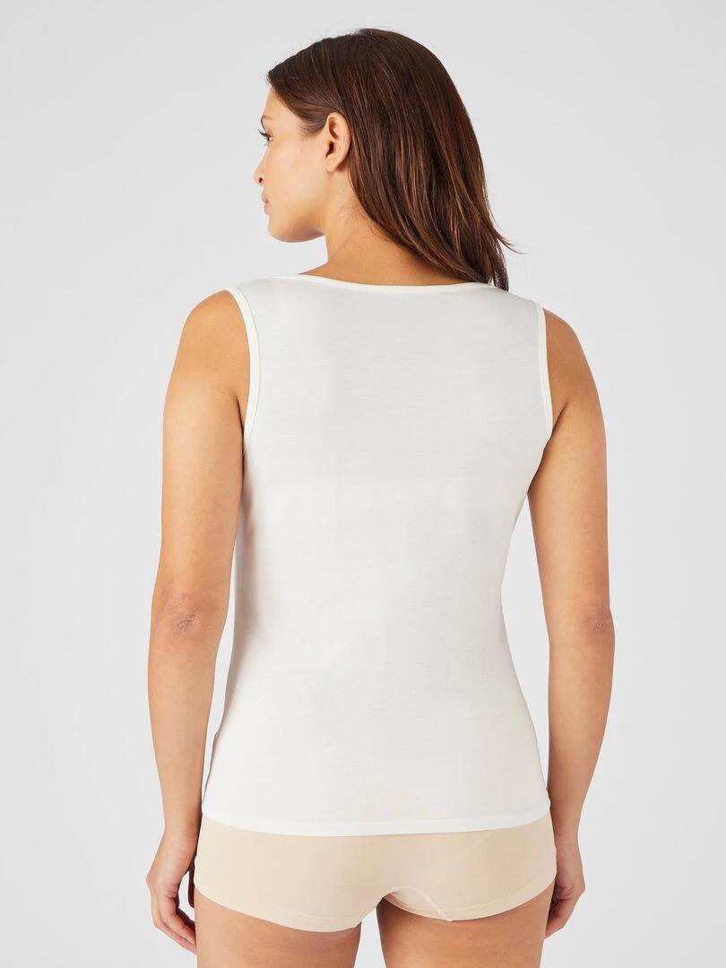 Débardeur dentelle Climatyl   Damart   Blanc cassé