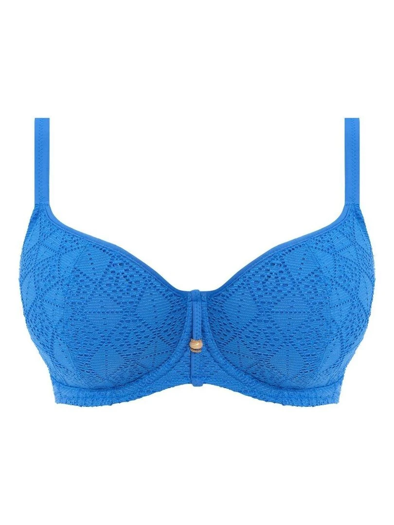 Haut de maillot de bain décolleté coeur Nomad Nights   Bleu
