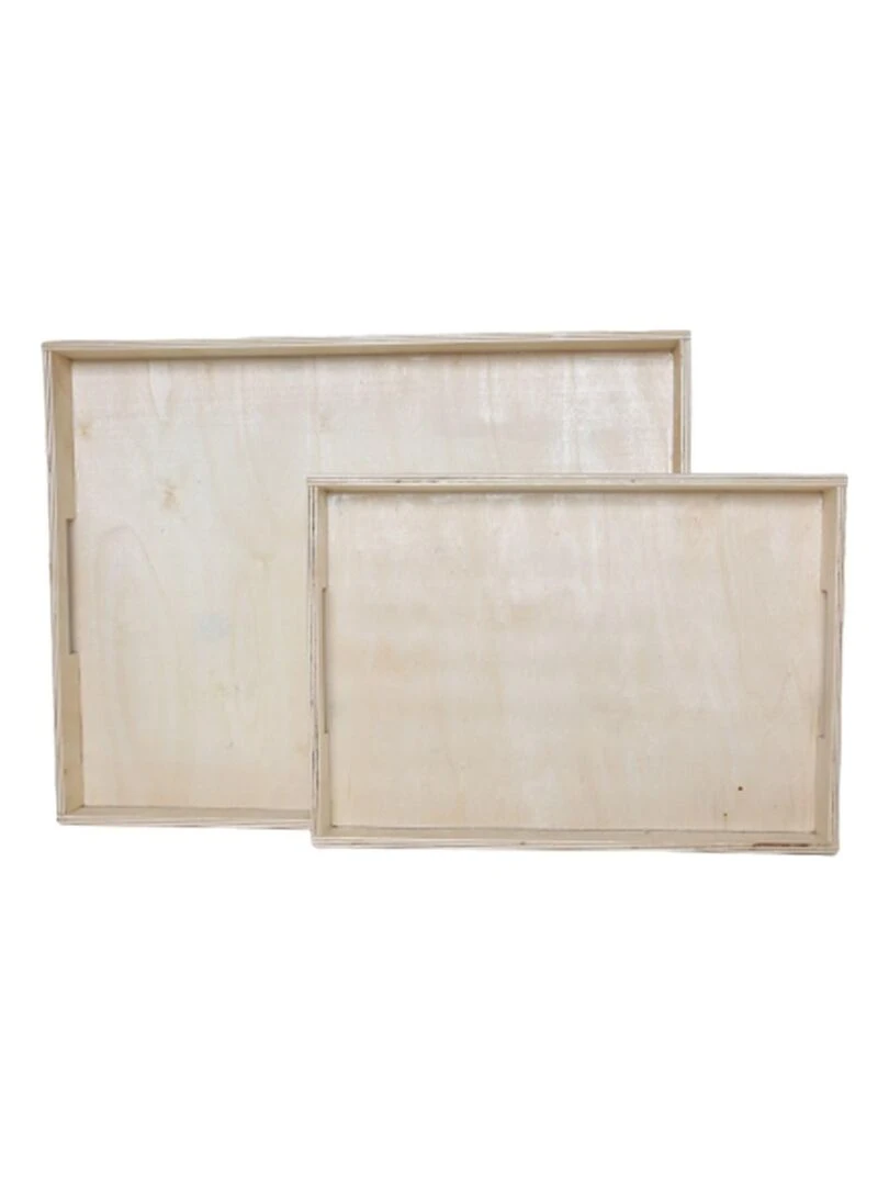 Lot de 2 plateaux 'SIMPLICITY' 'TODAY' Beige