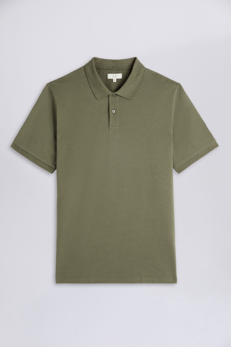 Green Piqué Polo Shirt   Buy Online at Moss