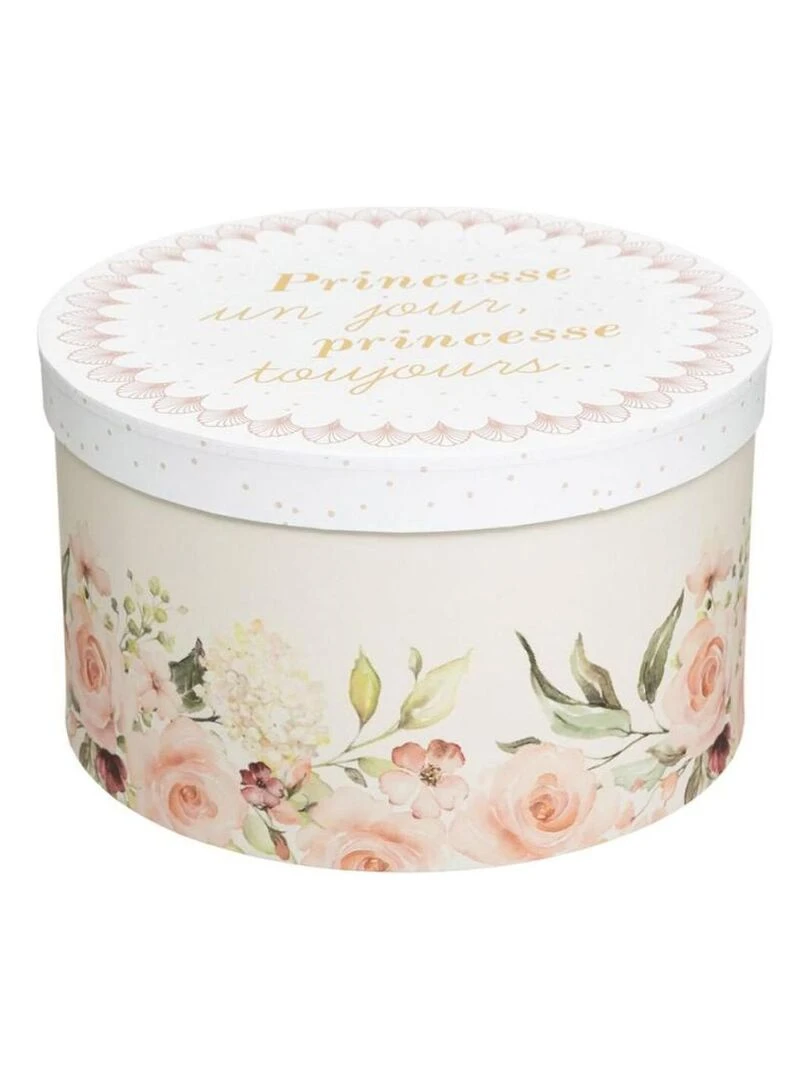 Lot de 3 boites rondes Princesse Rose