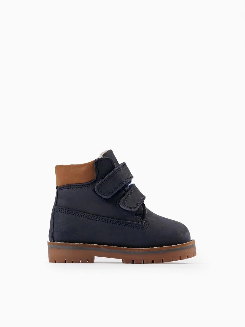 Bottes en cuir pour bébé garçon ACE CLUBS Orange clémentine