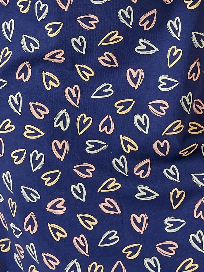 Chemise de nuit maille jersey coton peigné   Damart   Bleu
