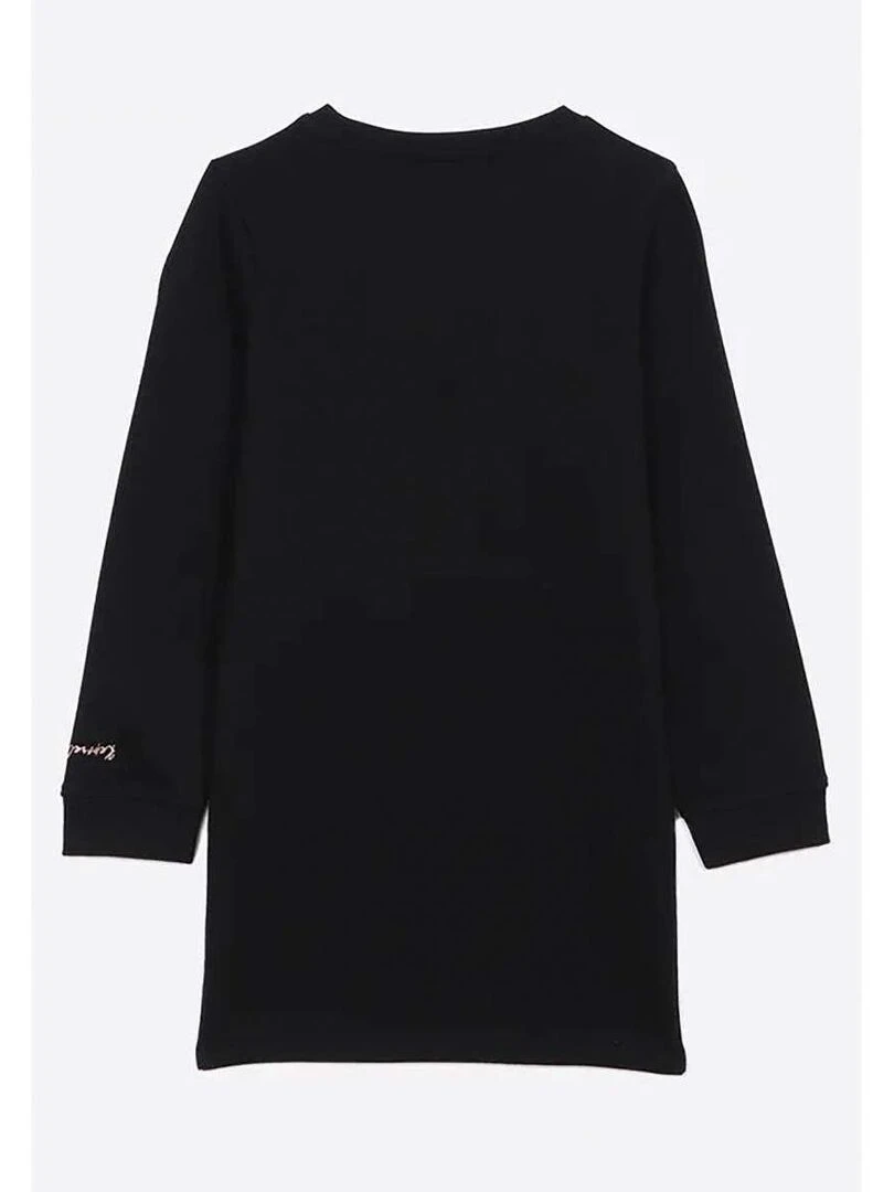KAPORAL Robe coton unie droite Noir