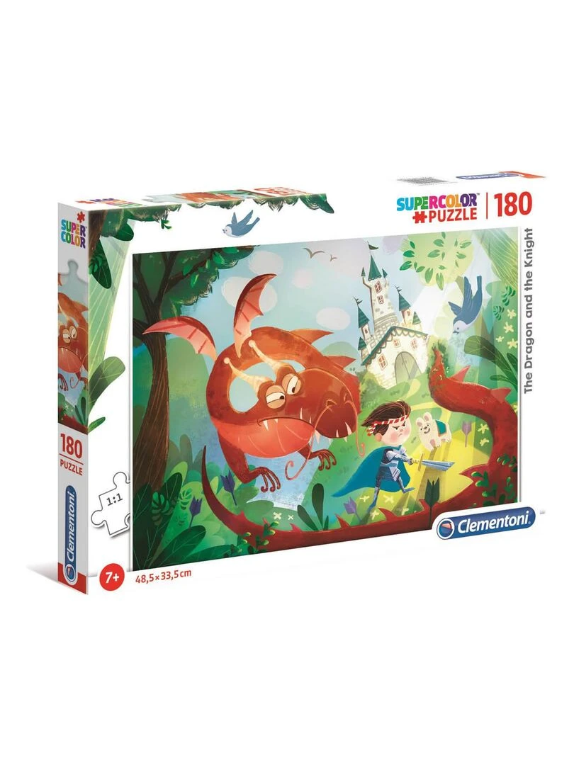 Puzzle 180 pièces Supercolor : Château et dragon N/A