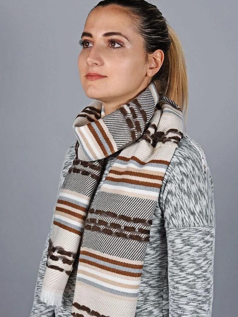 Echarpe Aja Fabriqué en France Beige