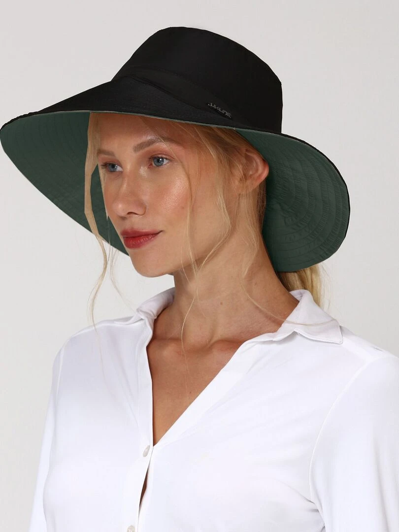 Chapeau souple/capeline San Diego Preto Verde Upf50+ Noir