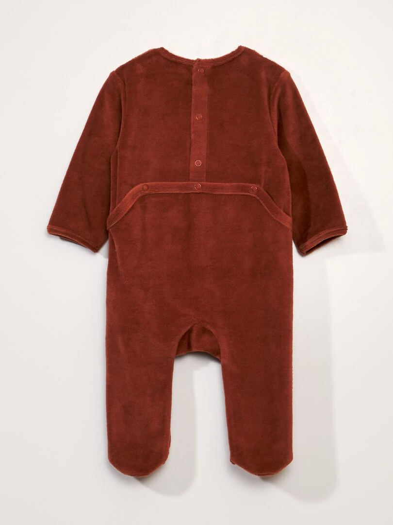 Pyjama dors bien en velours   Marron