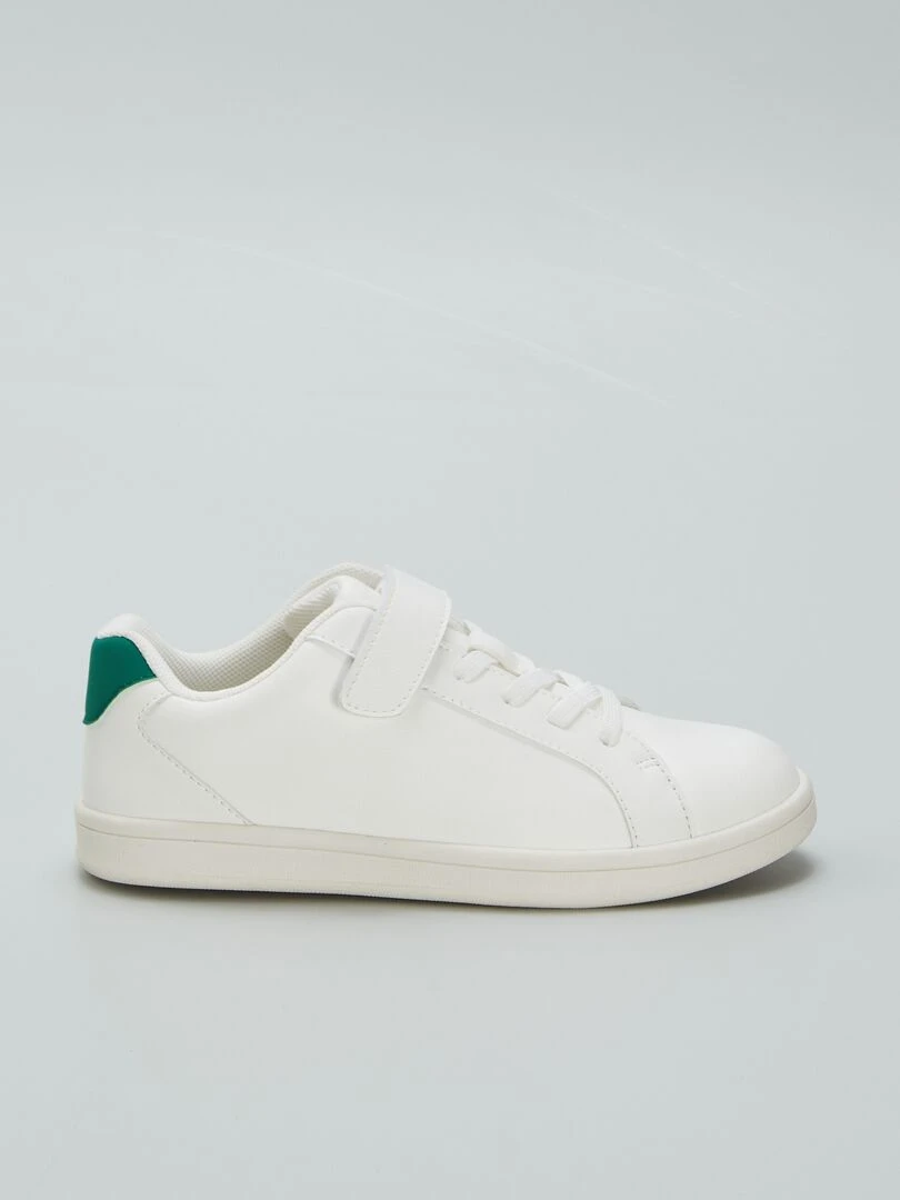 Baskets basses en simili Blanc