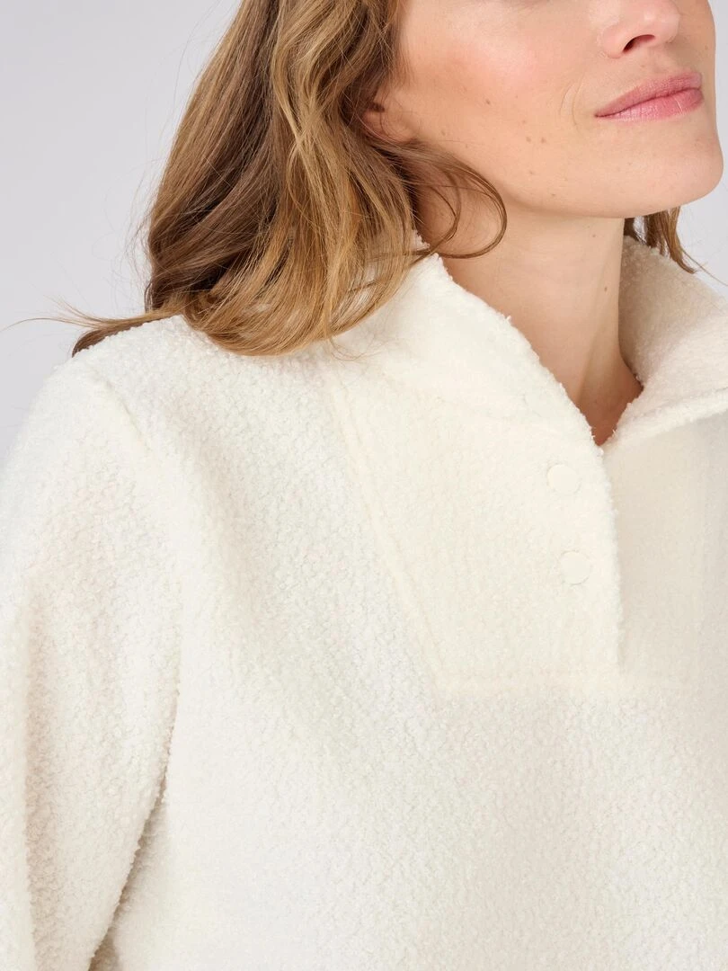 Pyjama maille moutonnée Thermolactyl Damart Blanc Ecru Blanc