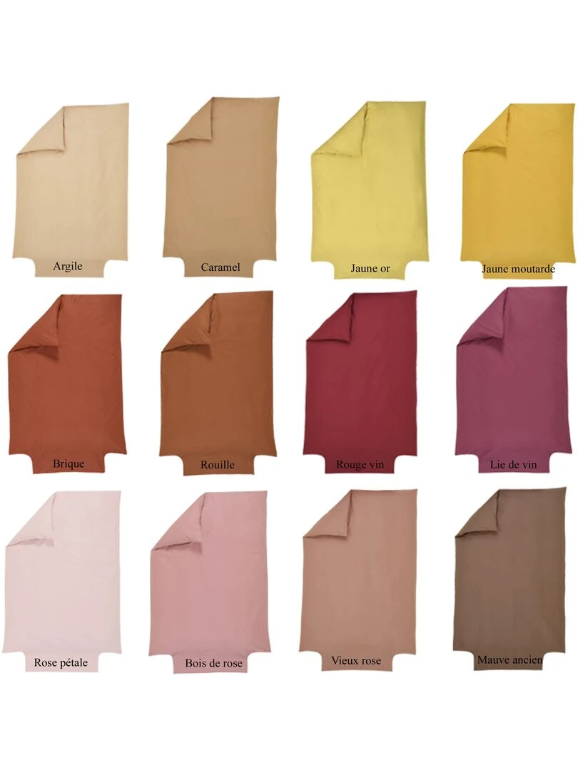 Housse de couette Coton Bio 57 fils   'P'tit Basile'   Beige argile
