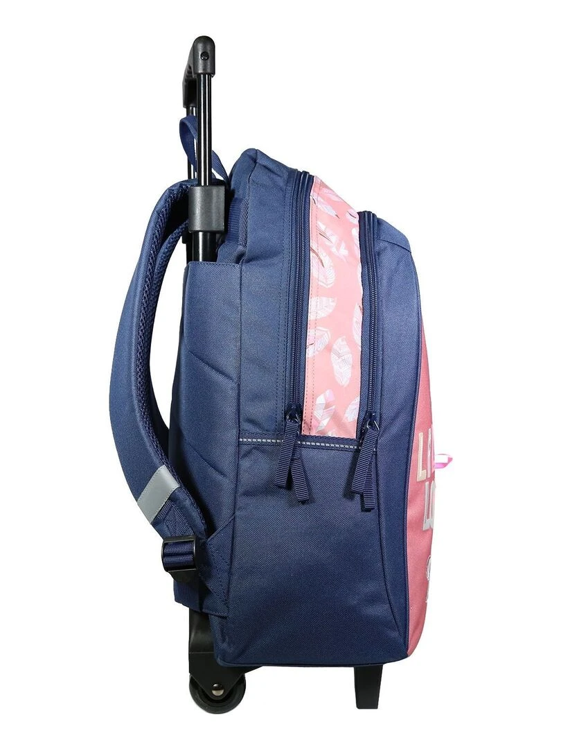 BAGTROTTER Sac à dos à roulettes Lili Lou Chat Rose   Rose