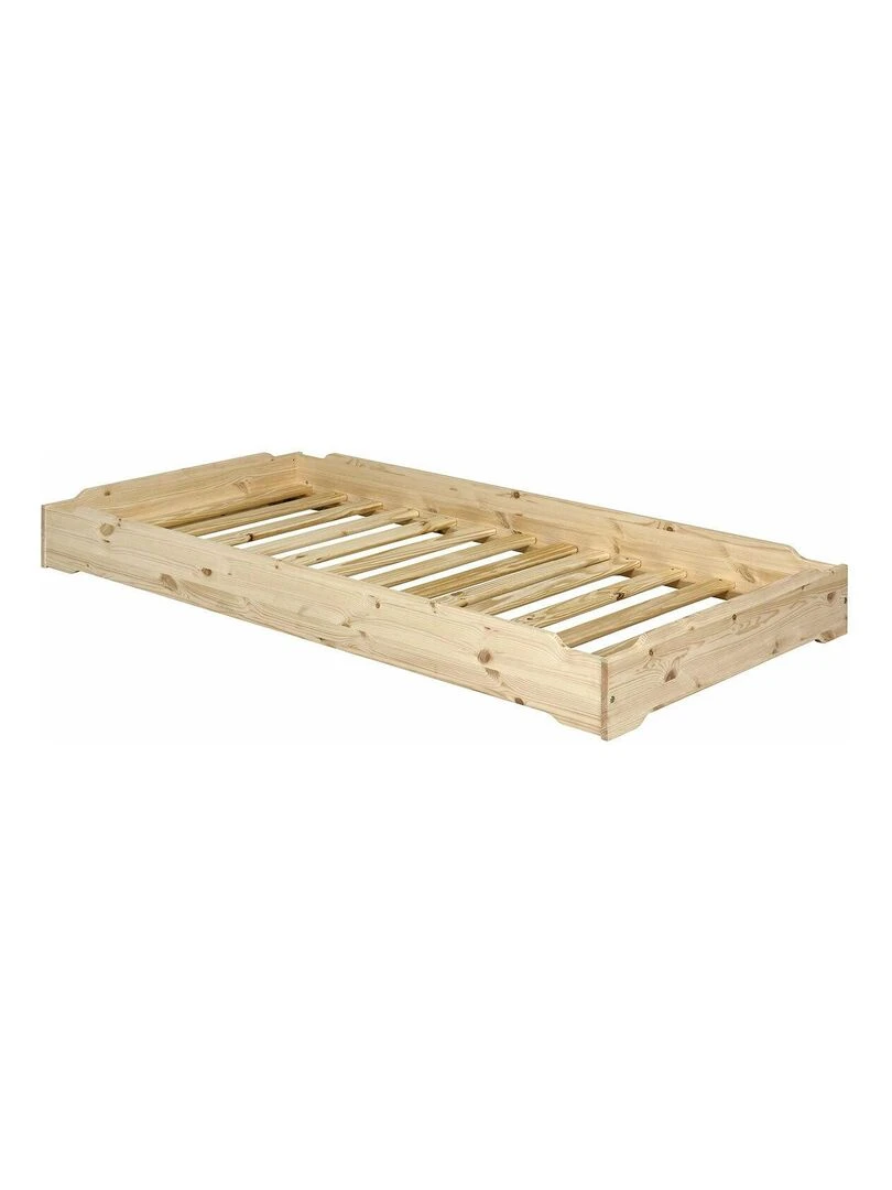 Pack 2 lits empilables Jelly AKITEN RETAIL Marron
