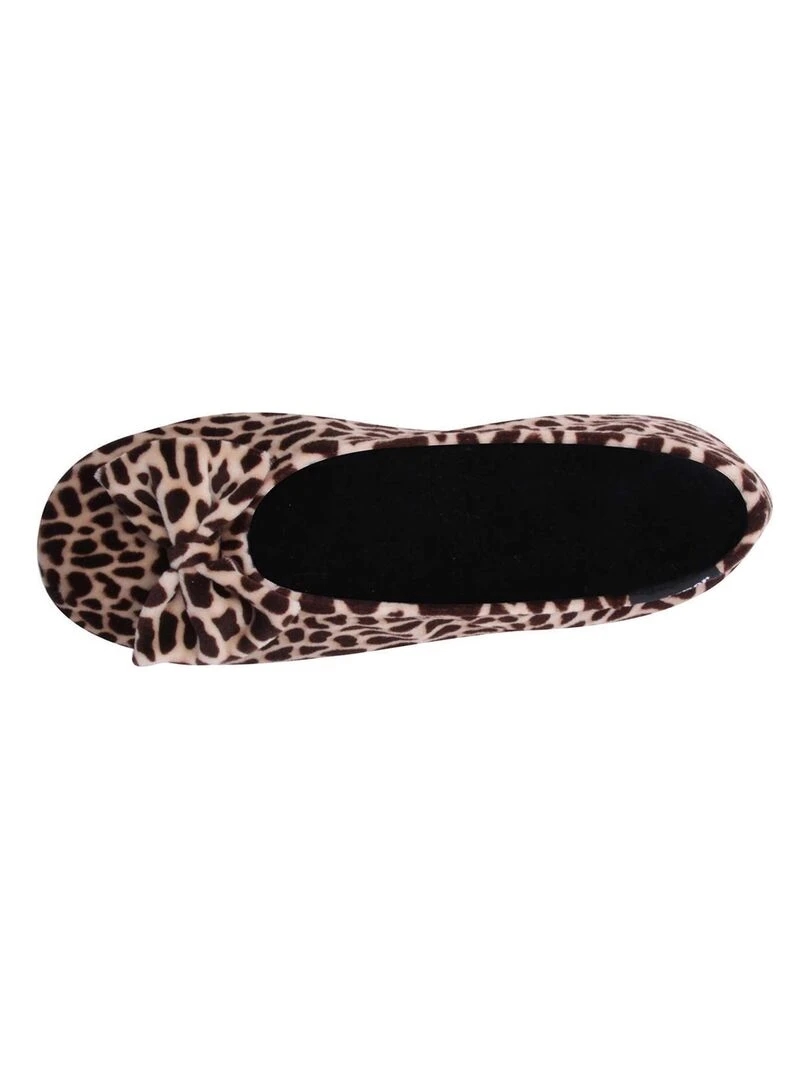 Chaussons ballerines Femme Noeud Girafe Multicolore