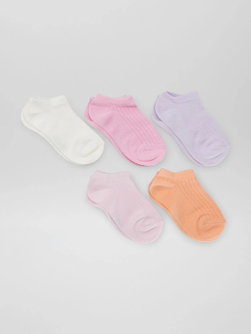 Lot de 5 paires de chaussettes Rose