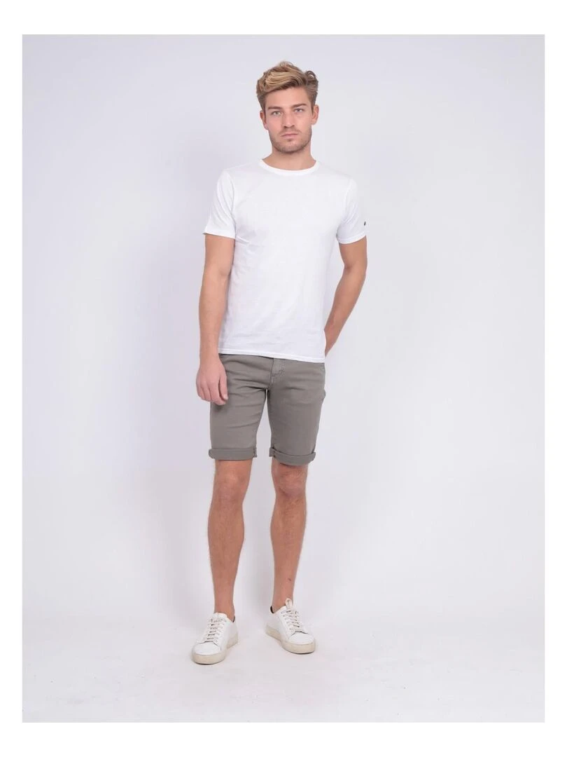 Bermuda chino BAVOLTA   Gris clair