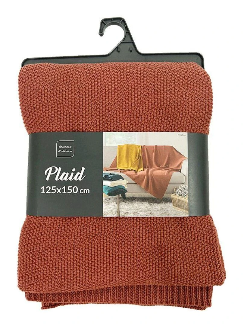 Plaid Tricotine Orange mandarine