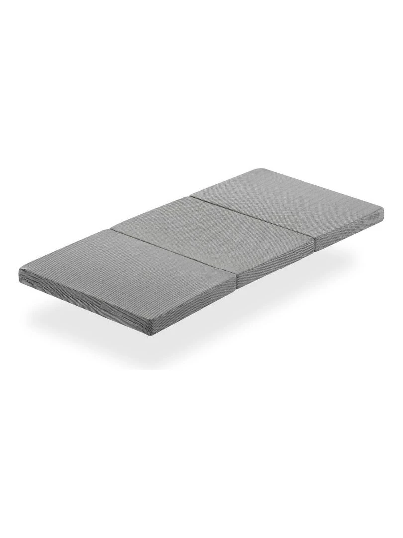 Matelas de voyage pliable 3 pièces pour lit de bébé 120x60 cm matelas en mousse épaisseur 5 cm Gris