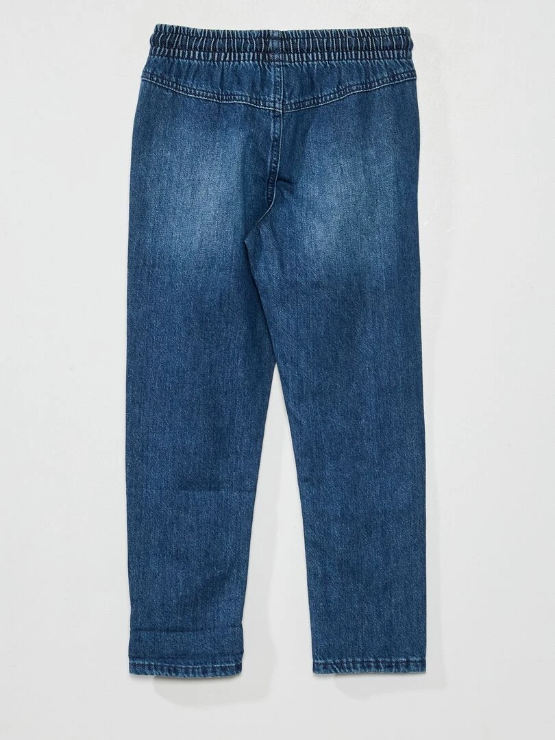 Pantalon regular en denim Bleu