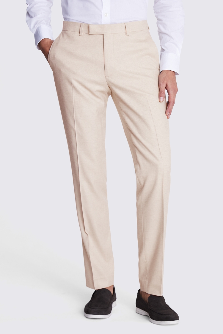 Tailored Fit Camel Twill Trousers   Buy Online at Moss