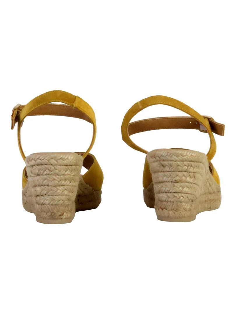 Sandales Compensées Cuir Geox Gelsa   Jaune