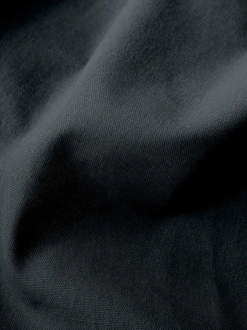 Rideau coloré en pur coton 8 œillets Gris foncé