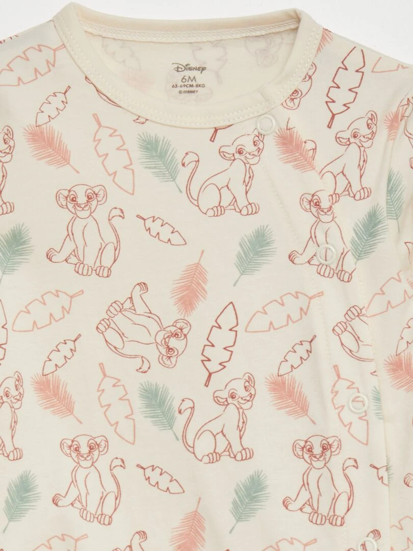 Pyjama 1 pièce imprimé 'Simba et Nala' Rose