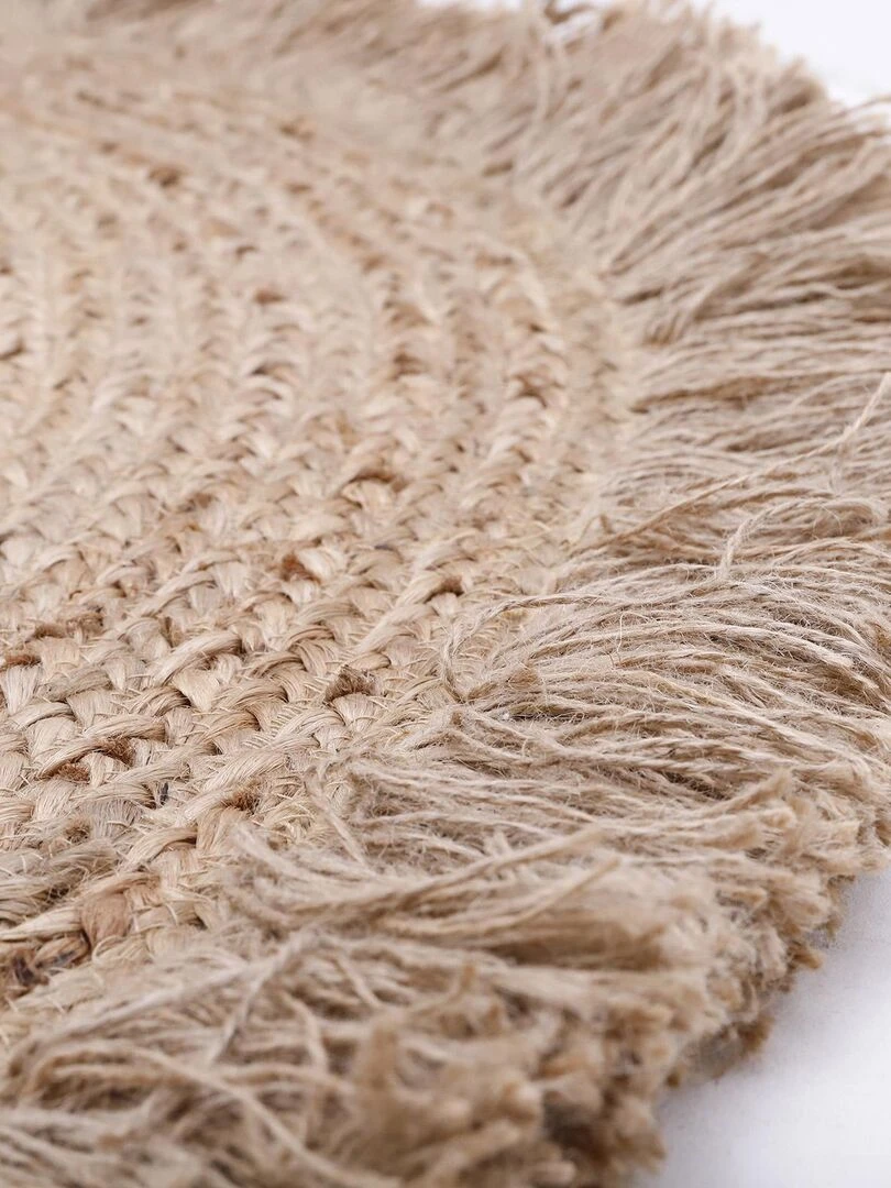 Tapis Rond En Jute Terra (140 Cm)   Beige