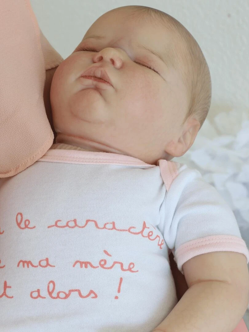 Body manches courtes pour fille   Blanc