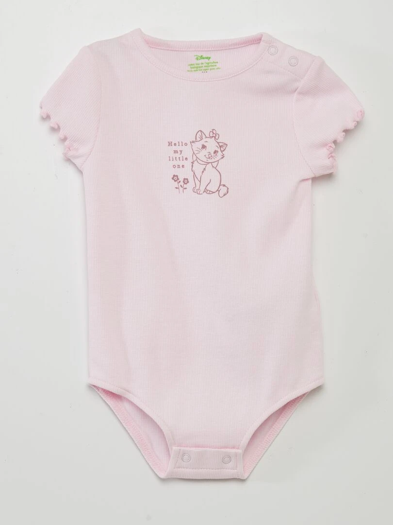 Ensemble 'Disney' body côtelé + Legging court   Rose